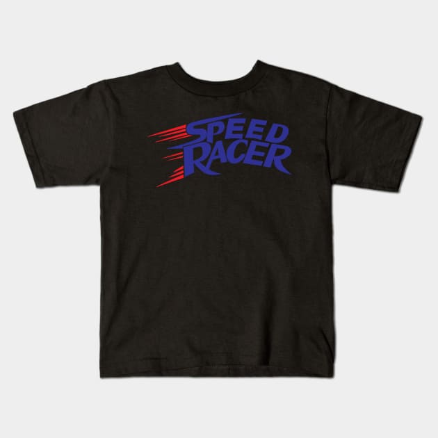 BLUE SPEED RACER 80S Kids T-Shirt by mobilmogok99